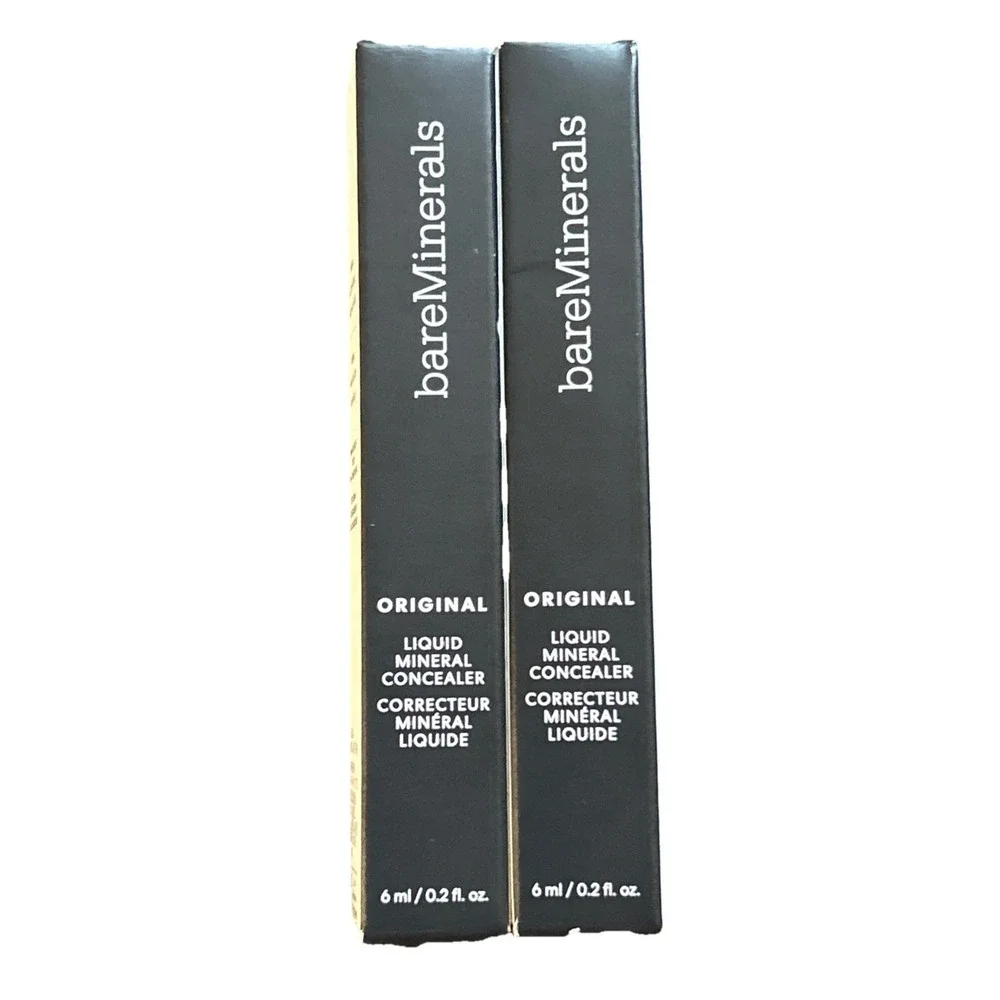 Lot of 2 Bare Minerals Liquid Mineral Concealer Dark 5W~ New in Box‎
